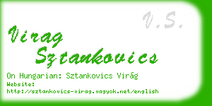 virag sztankovics business card