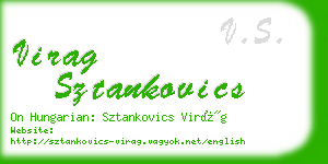 virag sztankovics business card